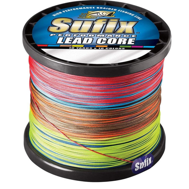 Sufix Performance Lead Core 27 lb Metered, High-Density Trolling Fishing Line with Metered Color Segments, Precise Depth Control, 600 Yards